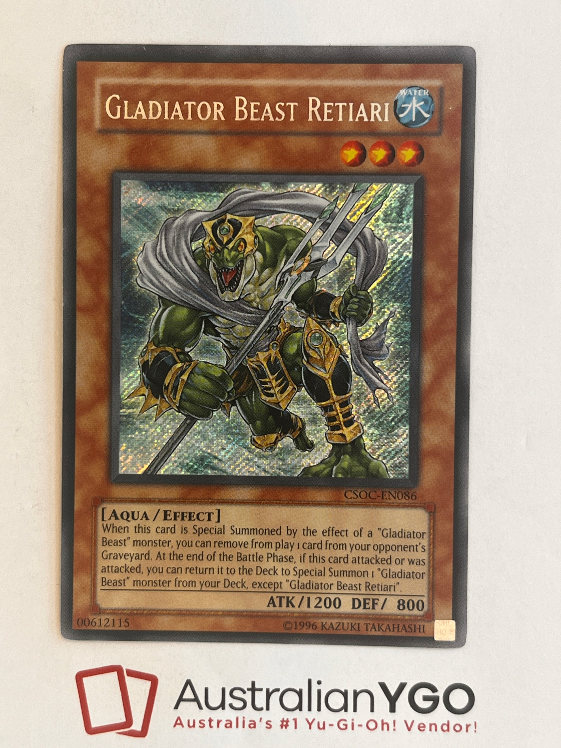 GLADIATOR BEAST RETIARI CSOC-EN086 Aus Ygo GLADIATOR BEAST RETIARI CSOC-EN086 Aus Ygo