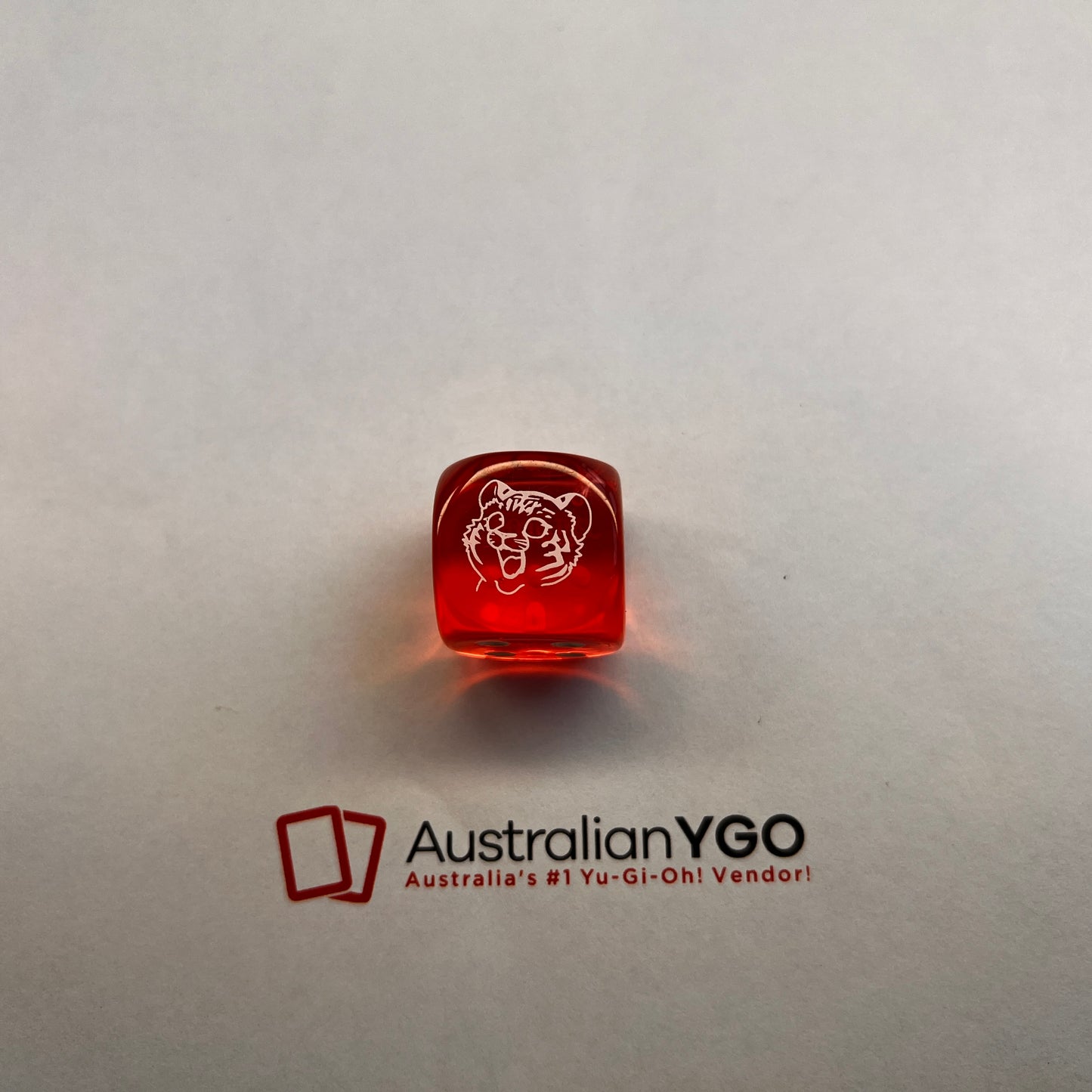 Yugioh Official Dice - AMAZONESS BABY TIGER RED