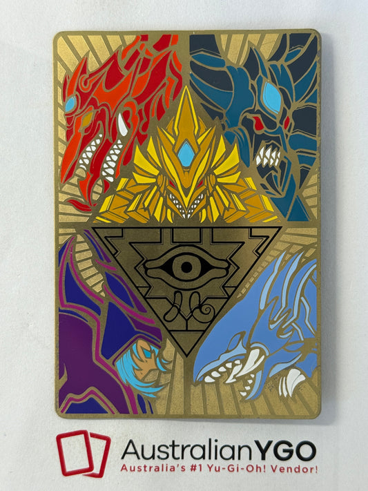 EGYPTIAN GODS & DARK MAGICIAN & BLUE-EYES WHITE DRAGON Stay Classy Metal Field Centre