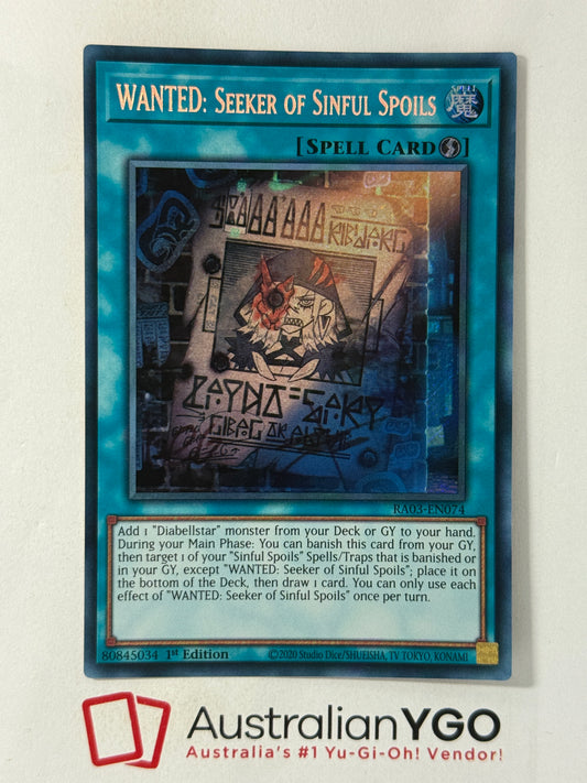 WANTED: SEEKER OF SINFUL SPOILS RA03-EN074