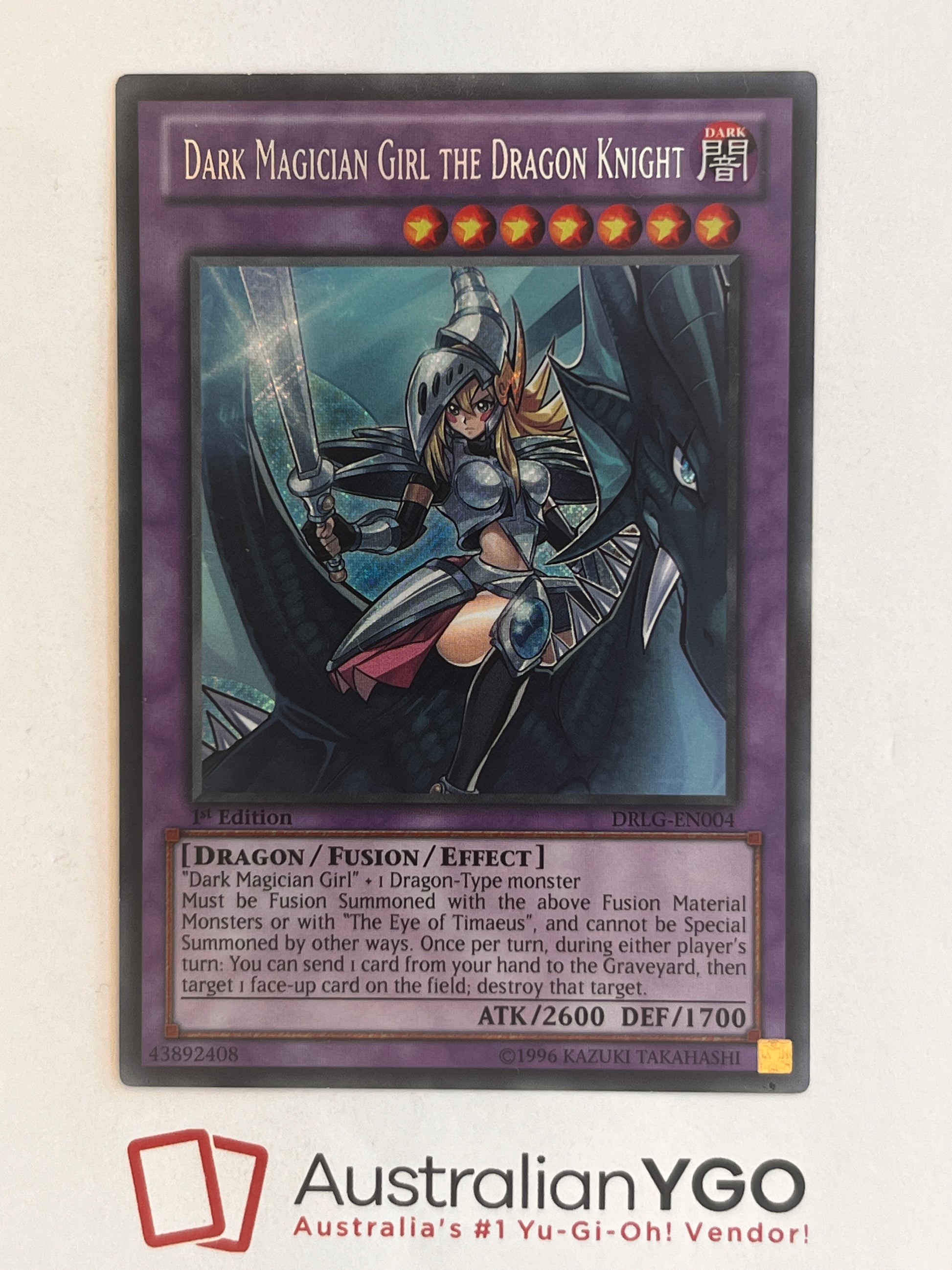 DARK MAGICIAN GIRL THE DRAGON KNIGHT DRLG-EN004 Aus Ygo DARK MAGICIAN GIRL THE DRAGON KNIGHT DRLG-EN004 Aus Ygo
