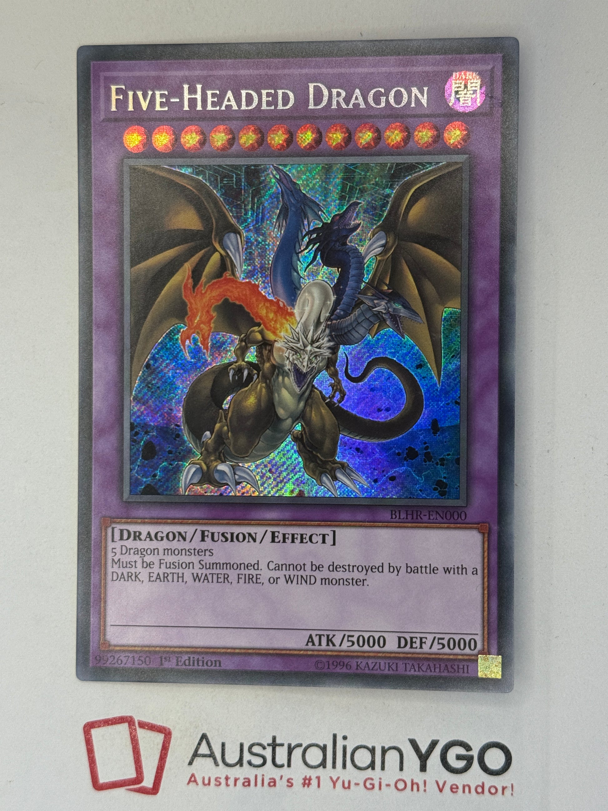 yugioh five headed dragon card FIVE-HEADED DRAGON BLHR-ENO00 – Aus Ygo