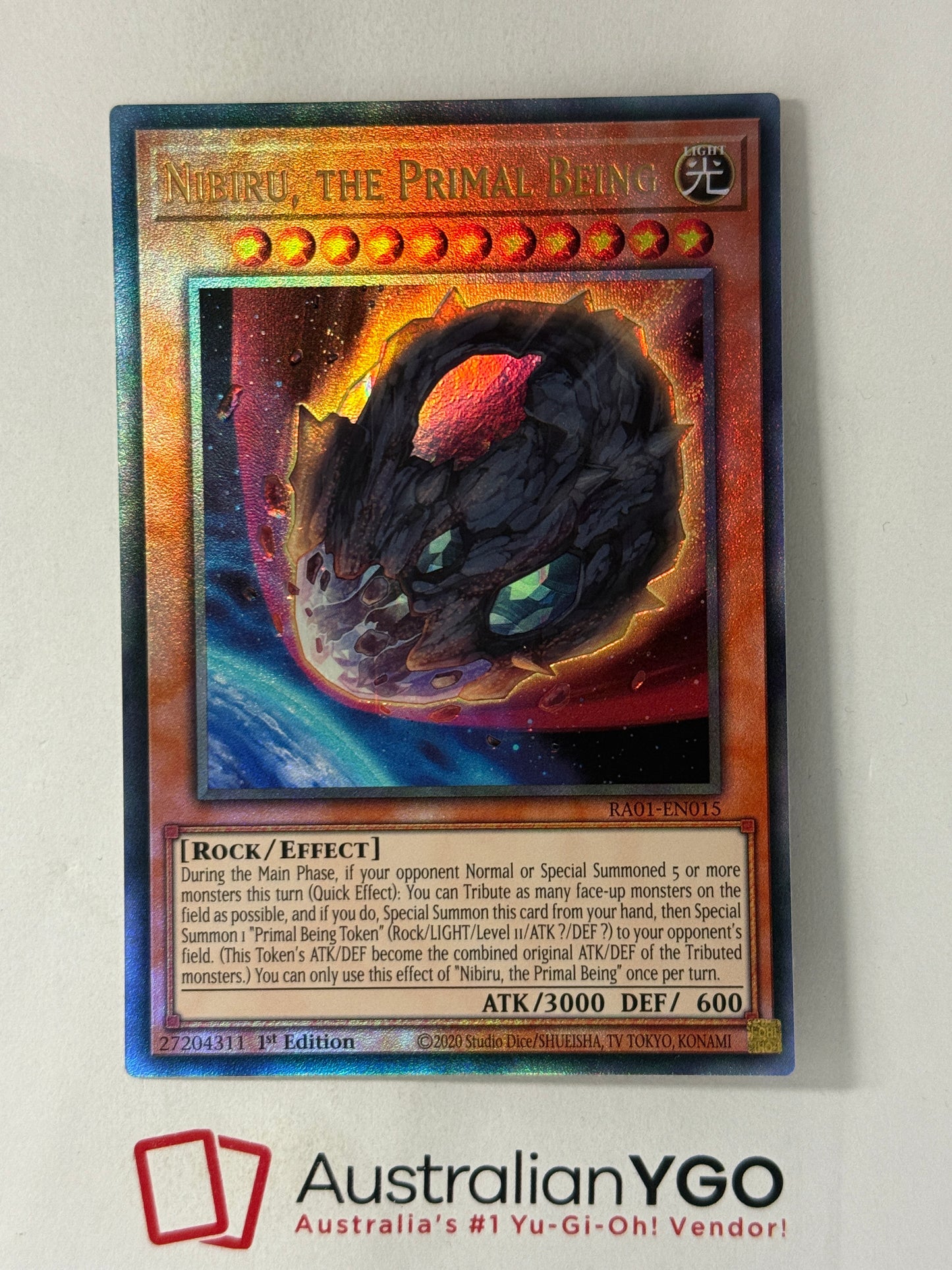 NIBIRU, THE PRIMAL BEING RA01-EN015 (PUR) (MISPRINT)