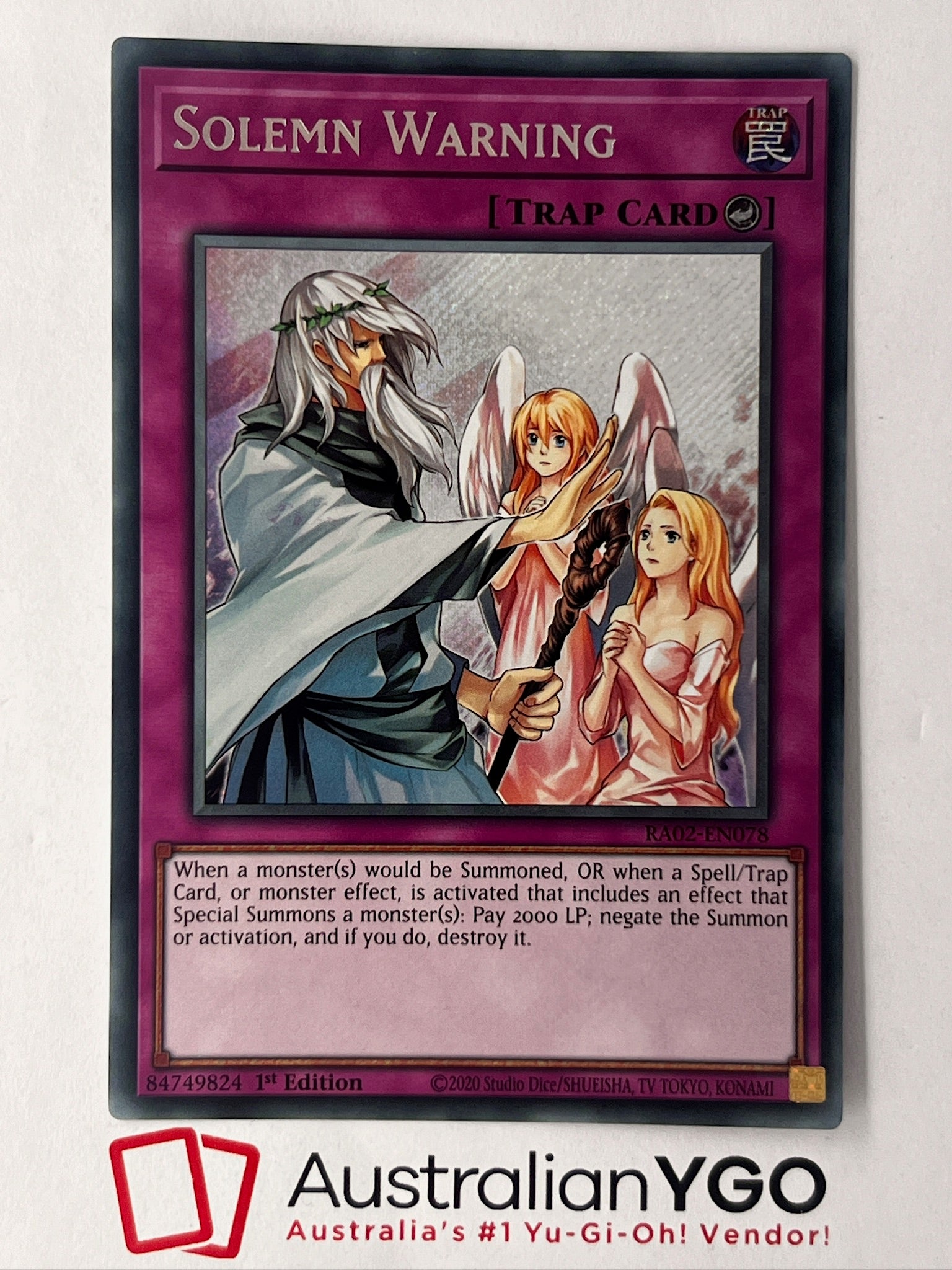 yugioh card solemn warning SOLEMN WARNING RA02-EN078 – Aus Ygo