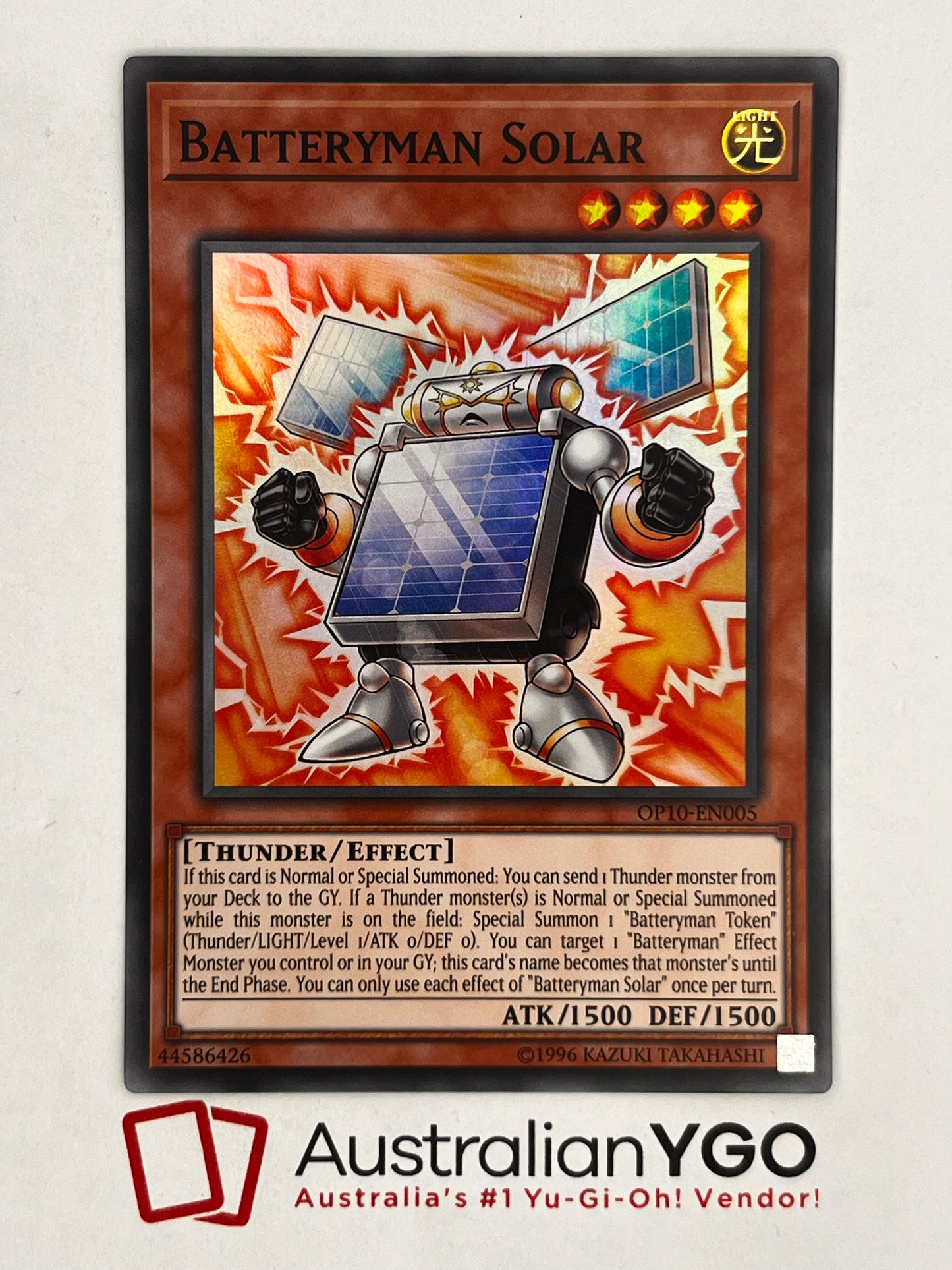 yugioh batteryman cards BATTERYMAN SOLAR OP10-EN005 – Aus Ygo