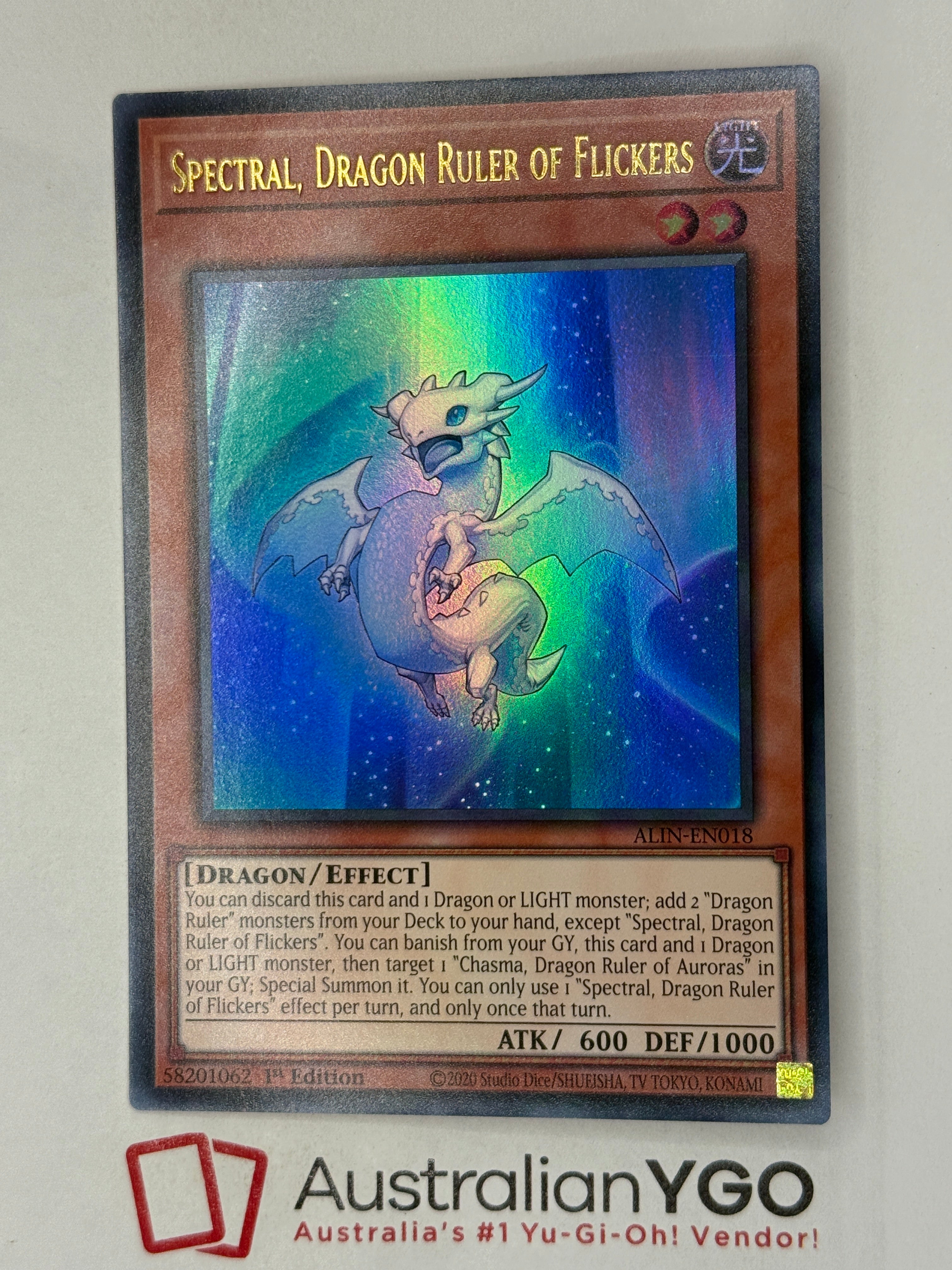 SPECTRAL, DRAGON RULER OF FLICKERS ALIN-EN018 – Aus Ygo