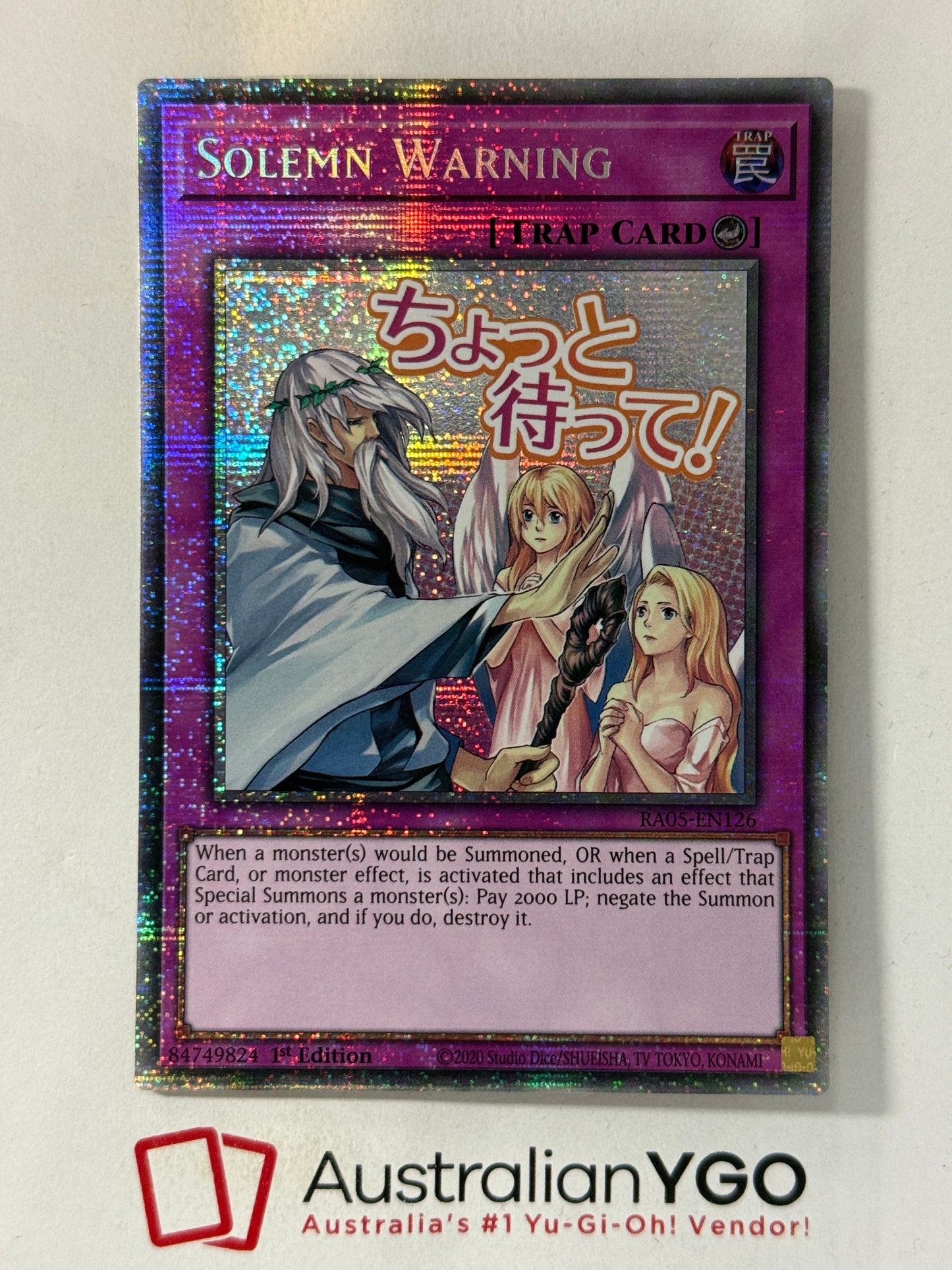 SOLEMN WARNING RA05-EN126 (Starlight Rare)