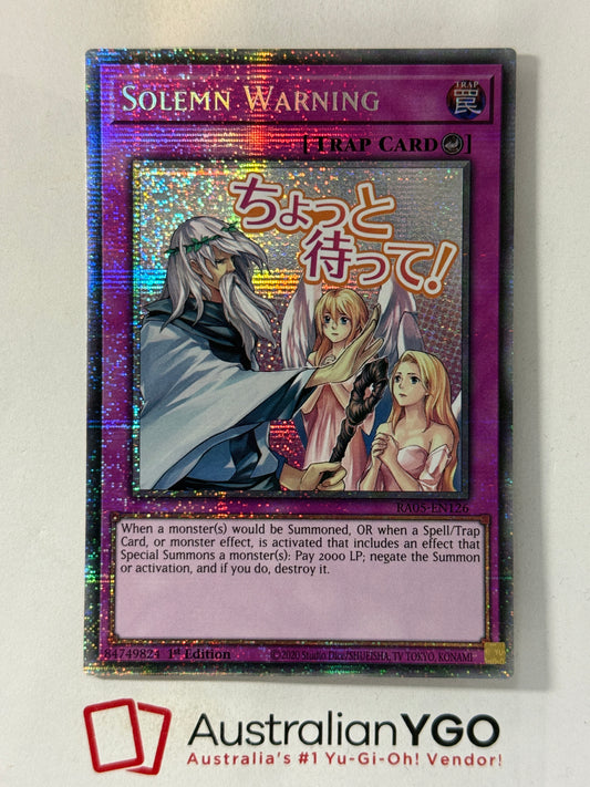 SOLEMN WARNING RA05-EN126 (Starlight Rare)