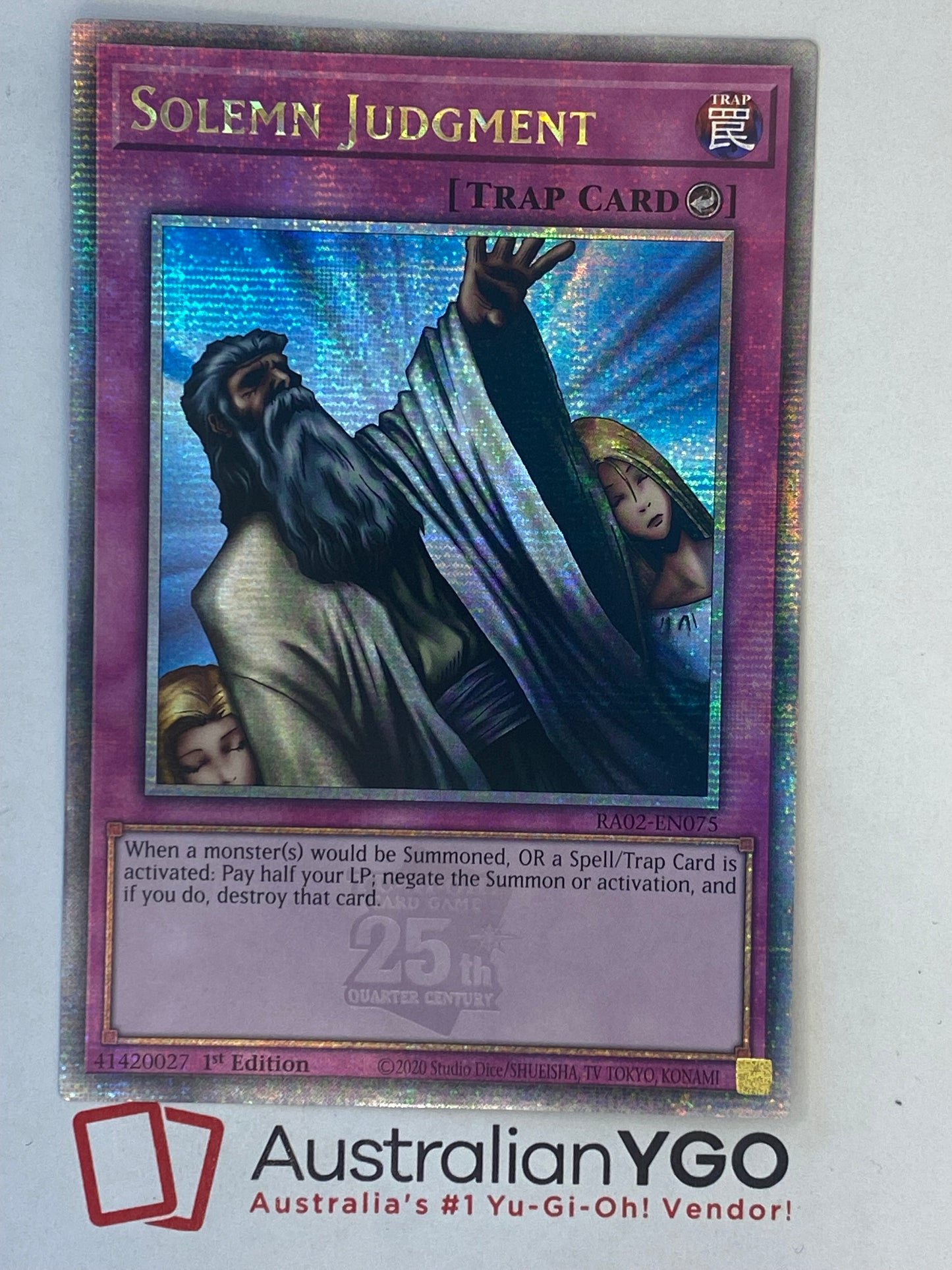 solemn judgment yugioh card SOLEMN JUDGMENT RA02-EN075 – Aus Ygo