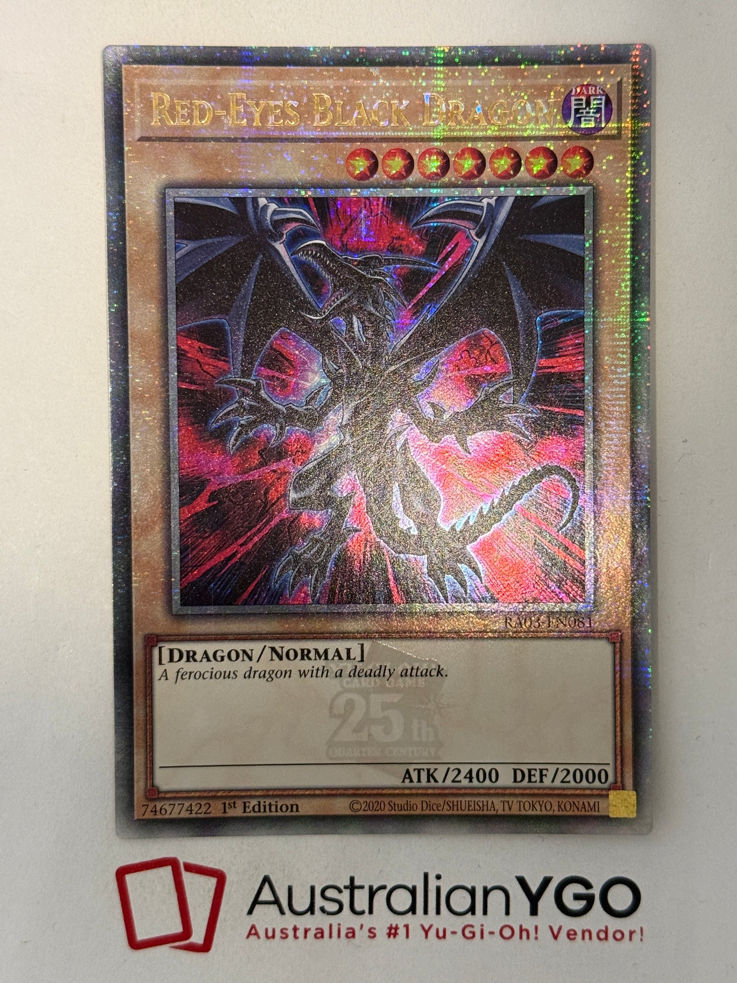 RED-EYES BLACK DRAGON RA03-EN081 (QCR)