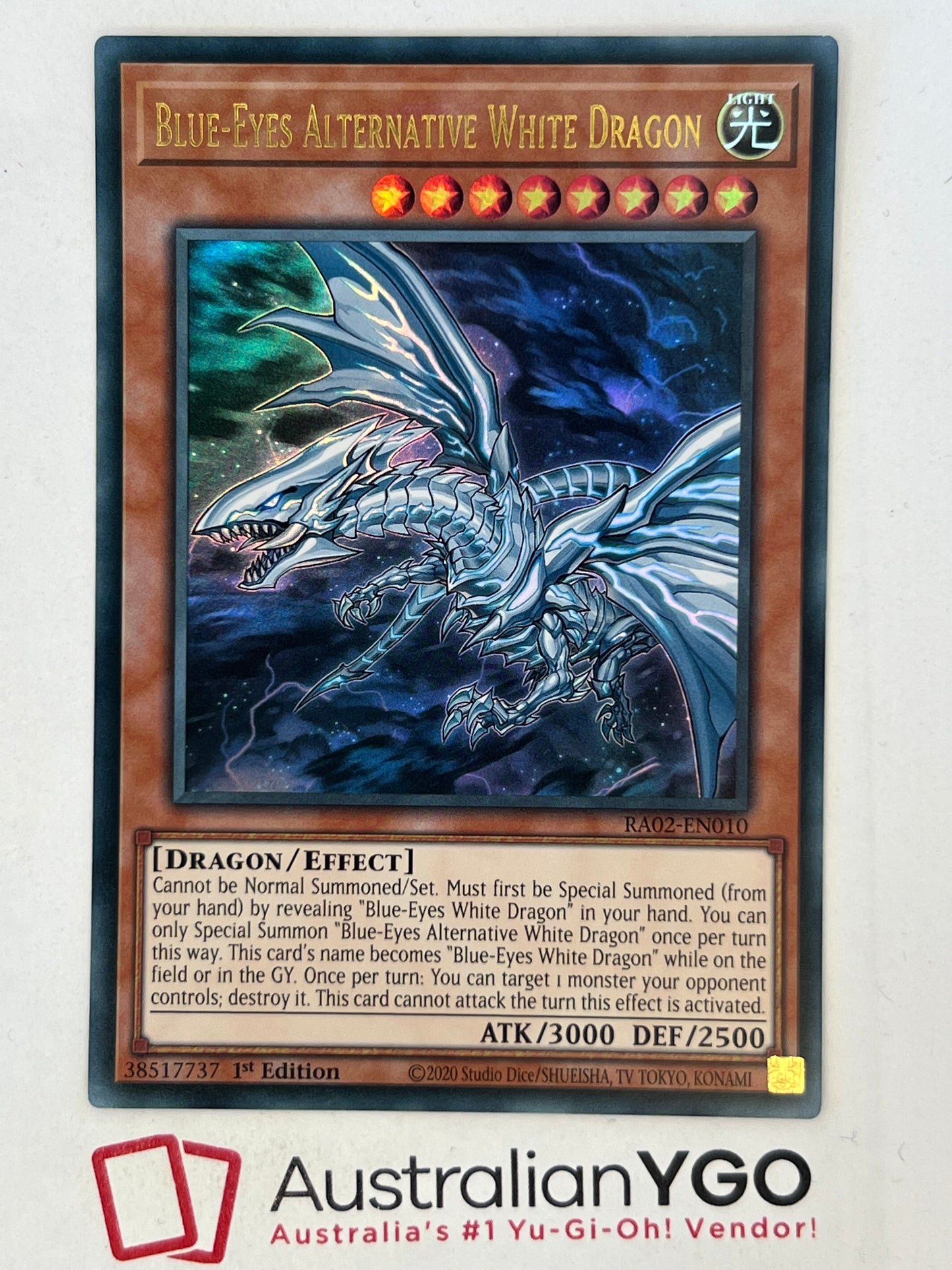 Blue-Eyes Alternative White Dragon RA02-EN010