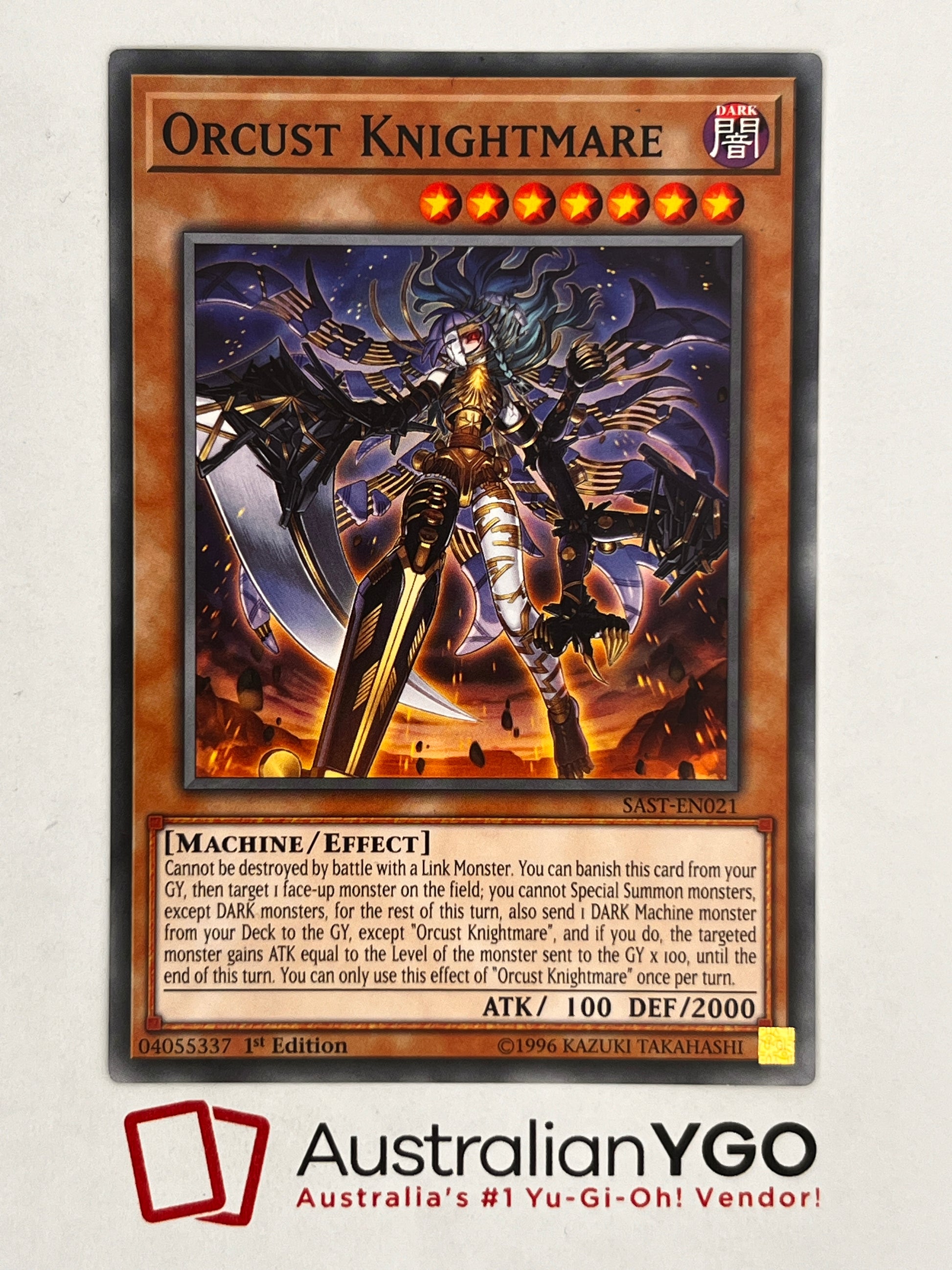 ORCUST KNIGHTMARE SAST-EN021 Aus Ygo ORCUST KNIGHTMARE SAST-EN021 Aus Ygo