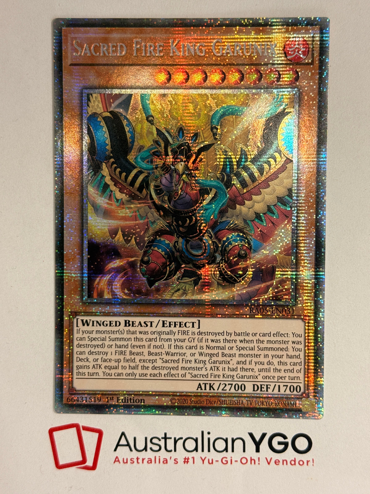 SACRED FIRE KING GARUNIX RA05-EN031 (Starlight)