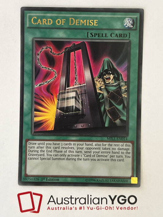 CARD OF DEMISE MILI-EN014