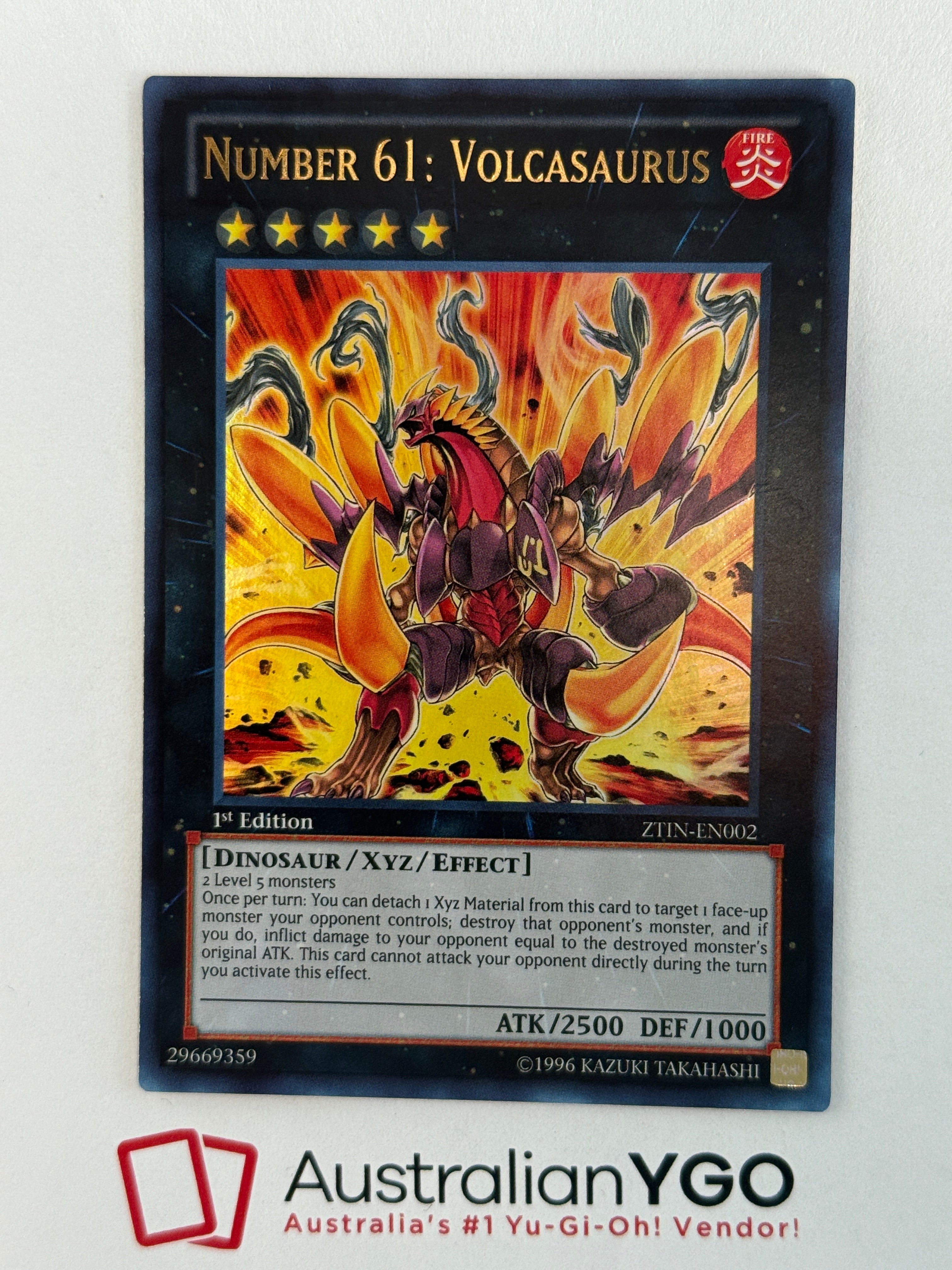 NUMBER 61: VOLCASAURUS ZTIN-EN002 – Aus Ygo