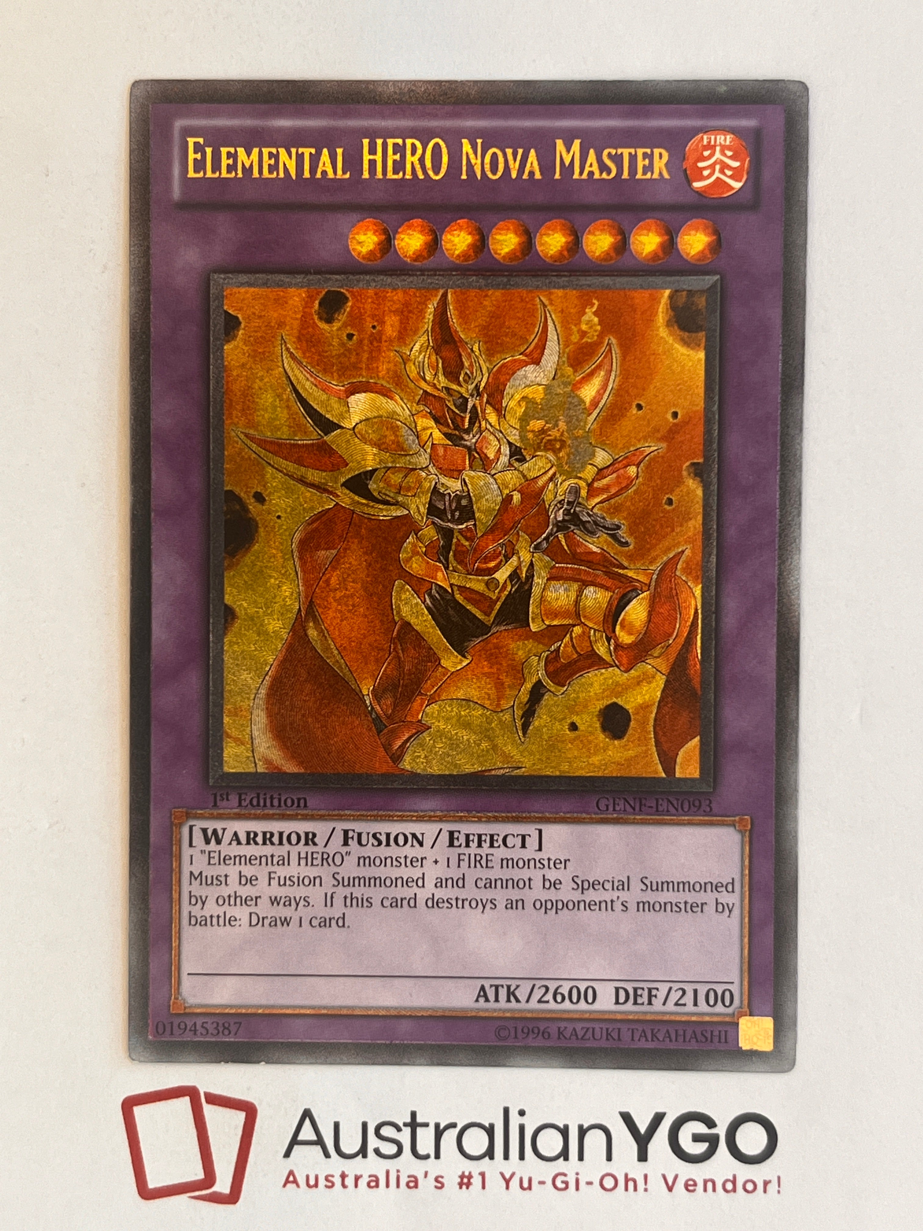 ELEMENTAL HERO NOVA MASTER (American) GENF-EN093 (UTR) – Aus Ygo