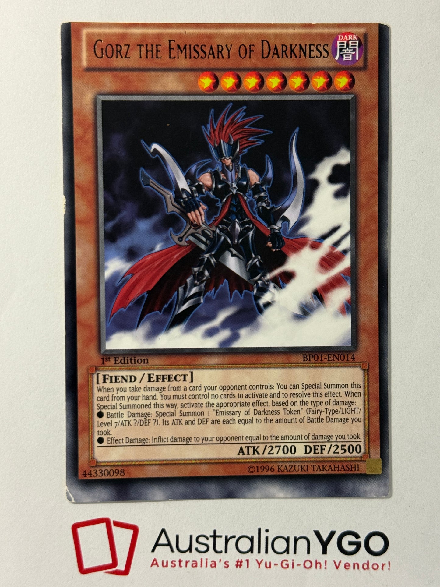 GORZ THE EMISSARY OF DARKNESS
BPO1-EN014 (Misprint)