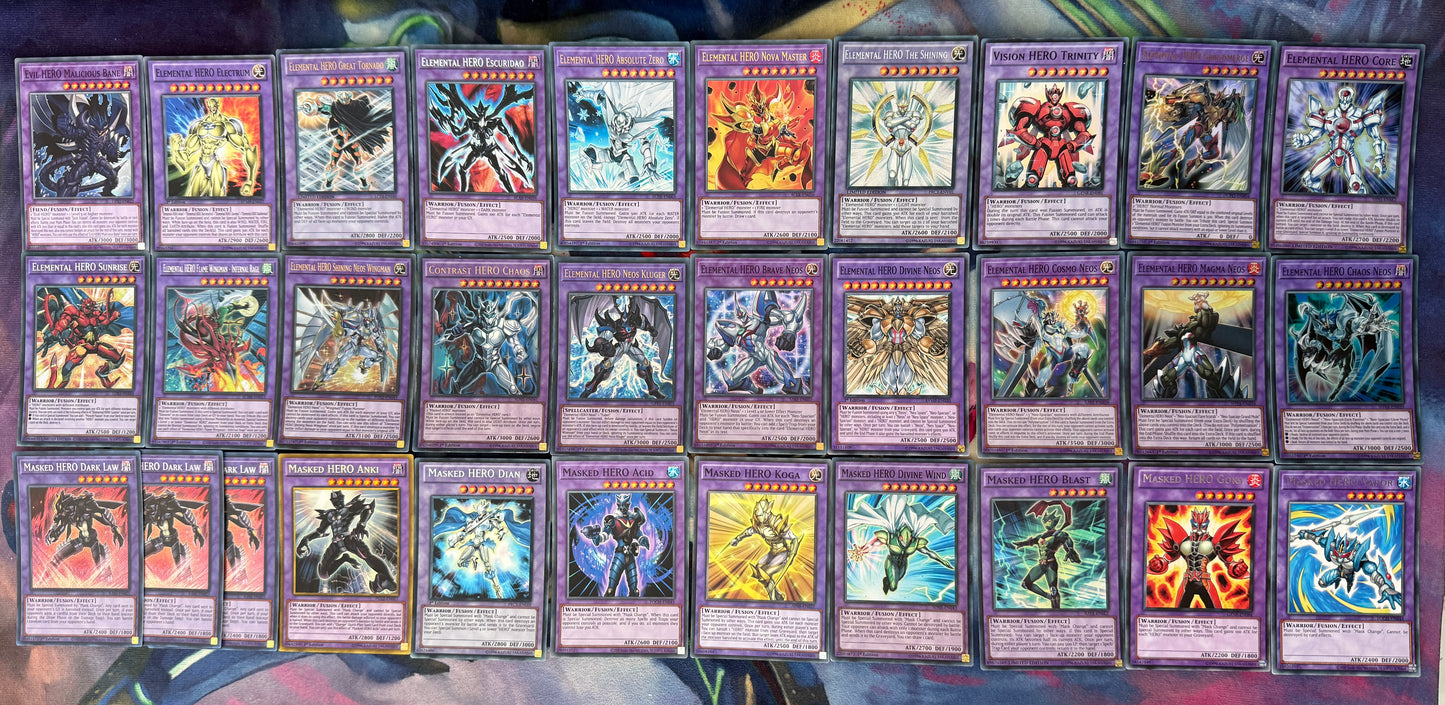 ELEMENTAL HERO Yugioh Deck Core (Multiple Photos)