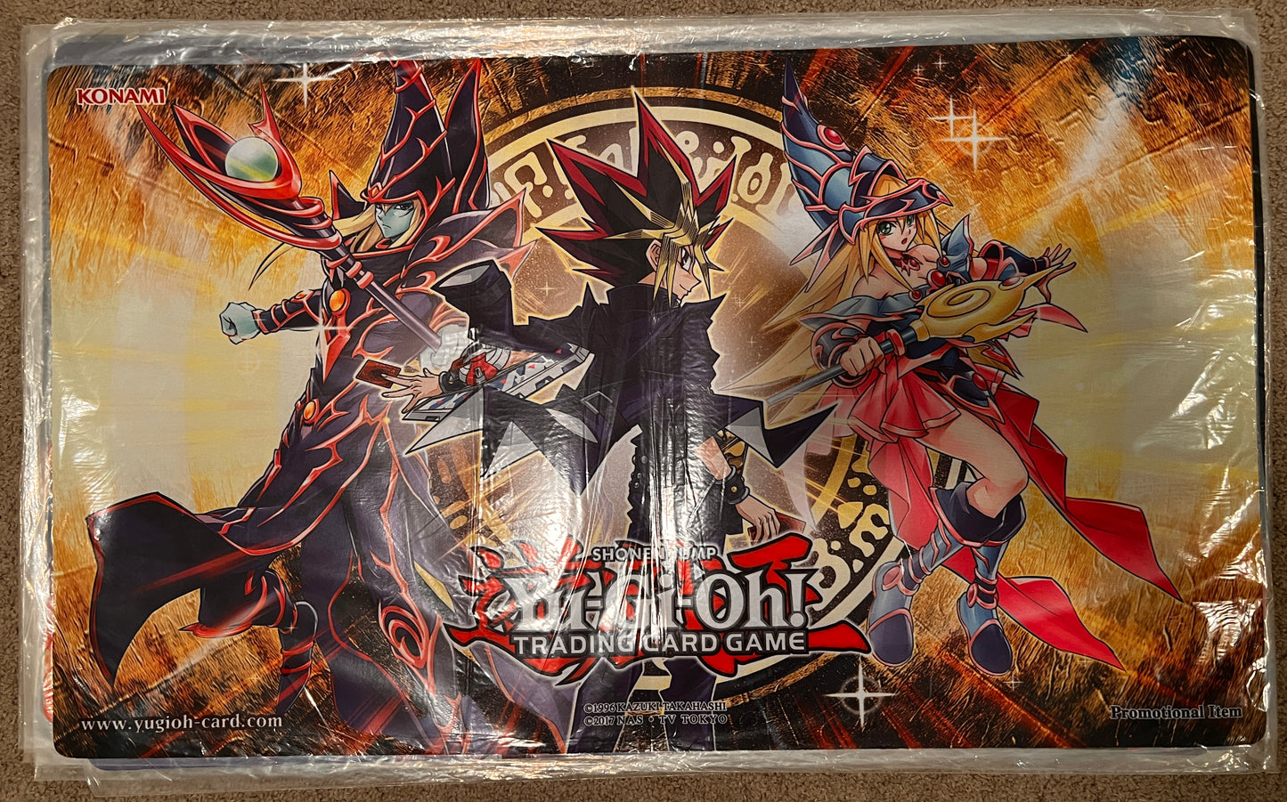 Official Yugioh Yugi Muto & Dark Magicians Win-A-Mat Playmat Sealed