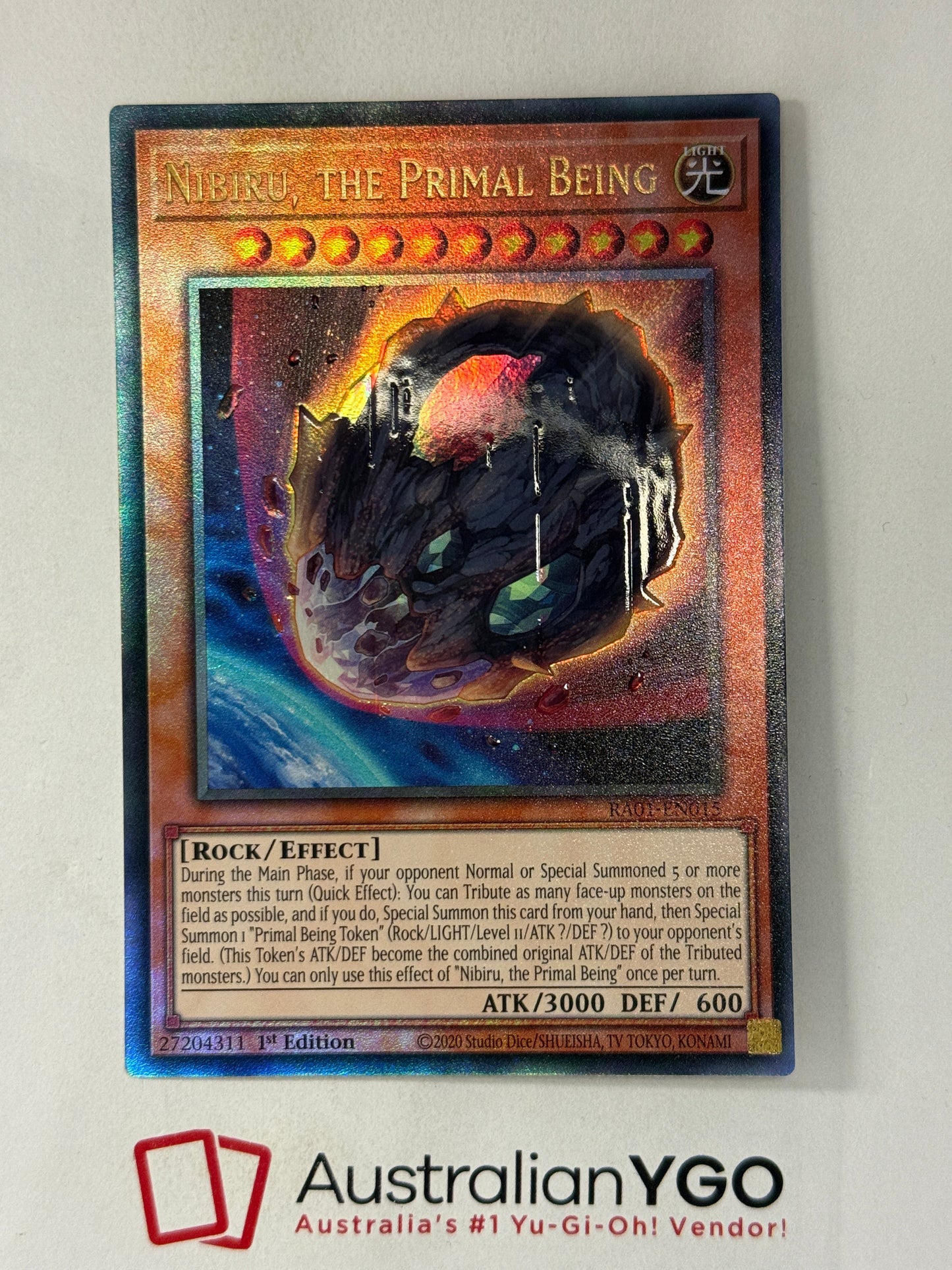 NIBIRU, THE PRIMAL BEING RA01-EN015 (PUR) (MISPRINT)