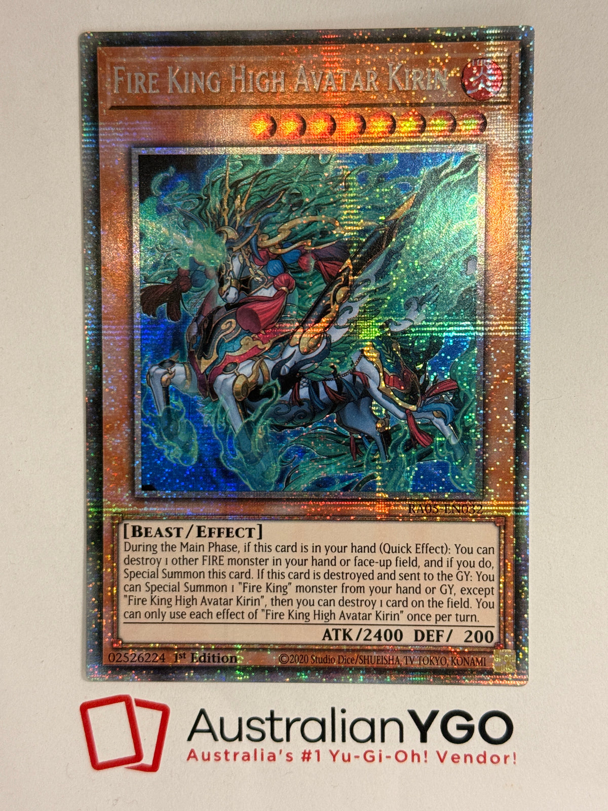 FIRE KING HIGH AVATAR KIRIN RA05-EN032 (Starlight)