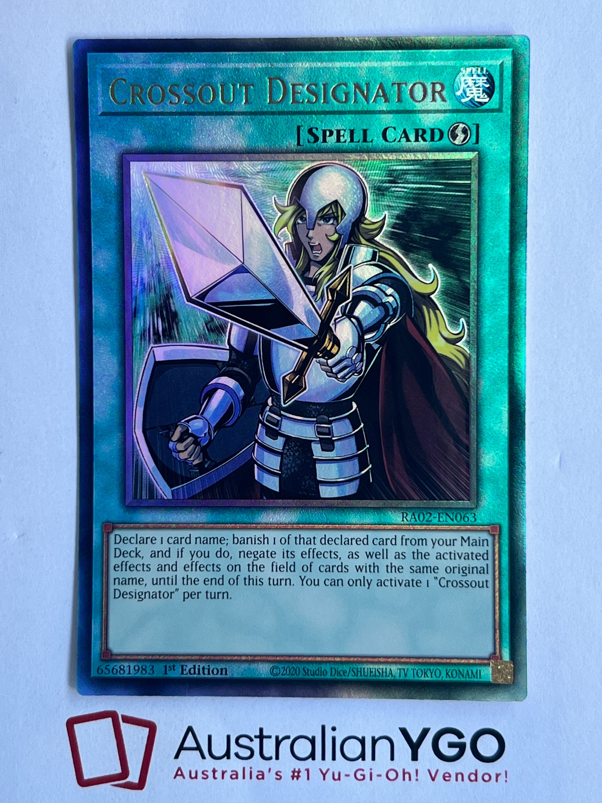 Yu-Gi-Oh! TCG Crossout Designator  1st Edition Secret Rare RA02-EN063  (Near Mint) Yugioh Crossout Designator