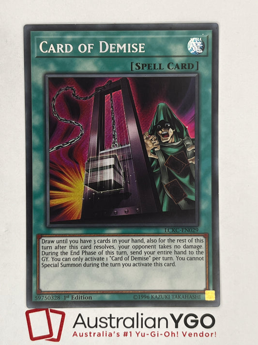 CARD OF DEMISE LCKC-EN029