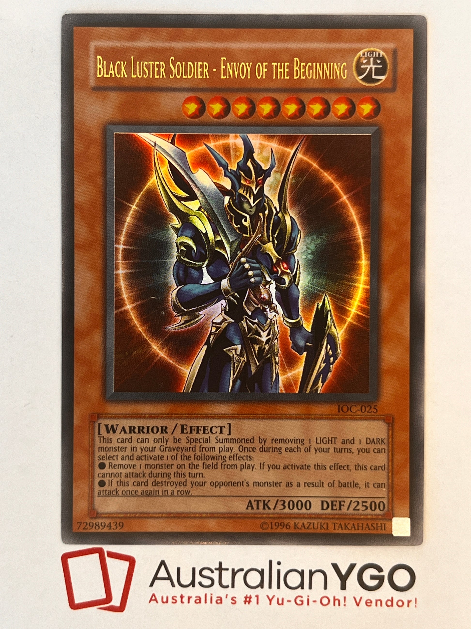 BLACK LUSTER SOLDIER - ENVOY OF THE BEGINNING IOC-025 Aus Ygo BLACK LUSTER SOLDIER - ENVOY OF THE BEGINNING IOC-025 Aus Ygo