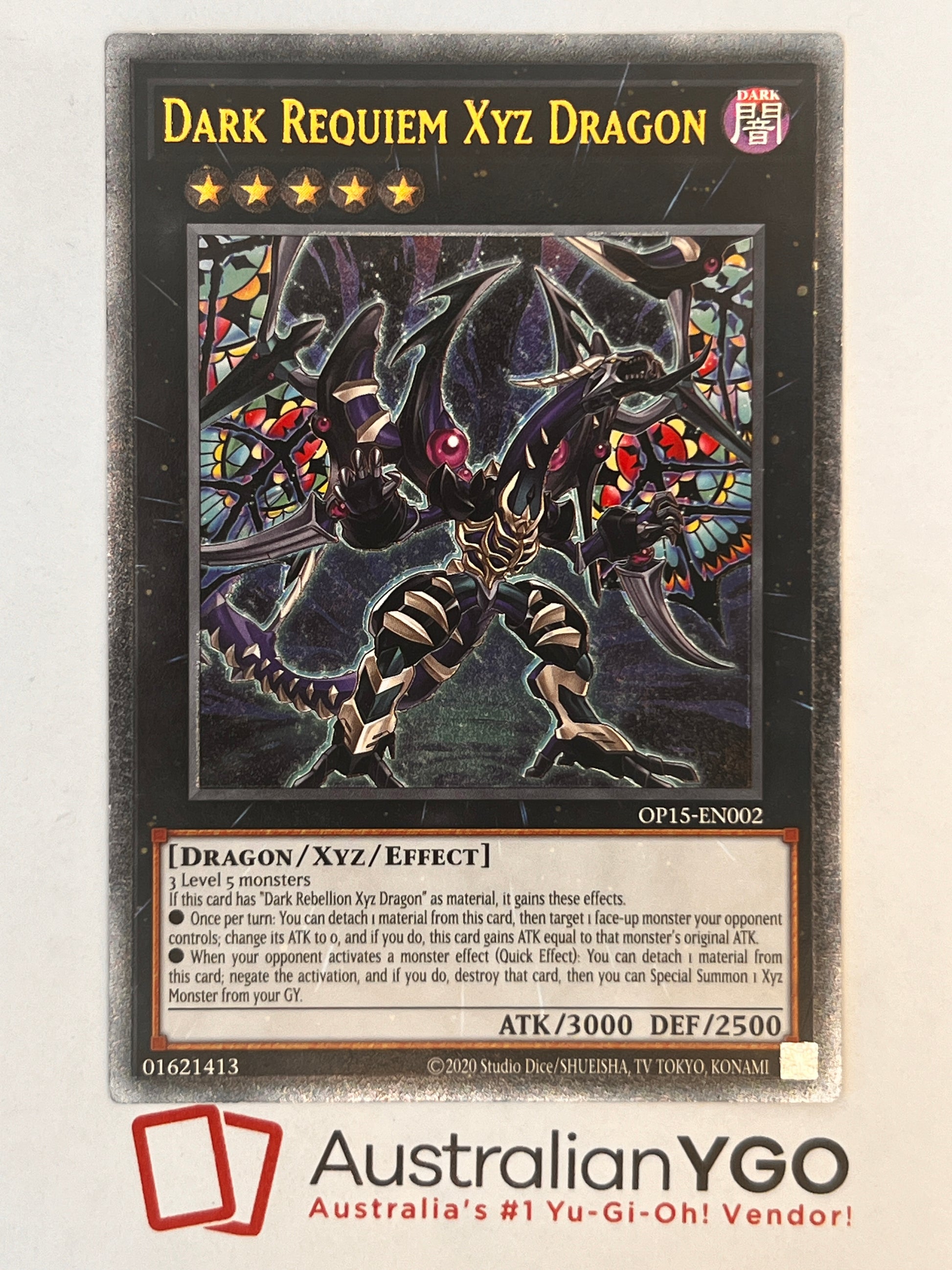 DARK REQUIEM XYZ DRAGON OP15-EN002 (UTR) Aus Ygo DARK REQUIEM XYZ DRAGON OP15-EN002 (UTR) Aus Ygo