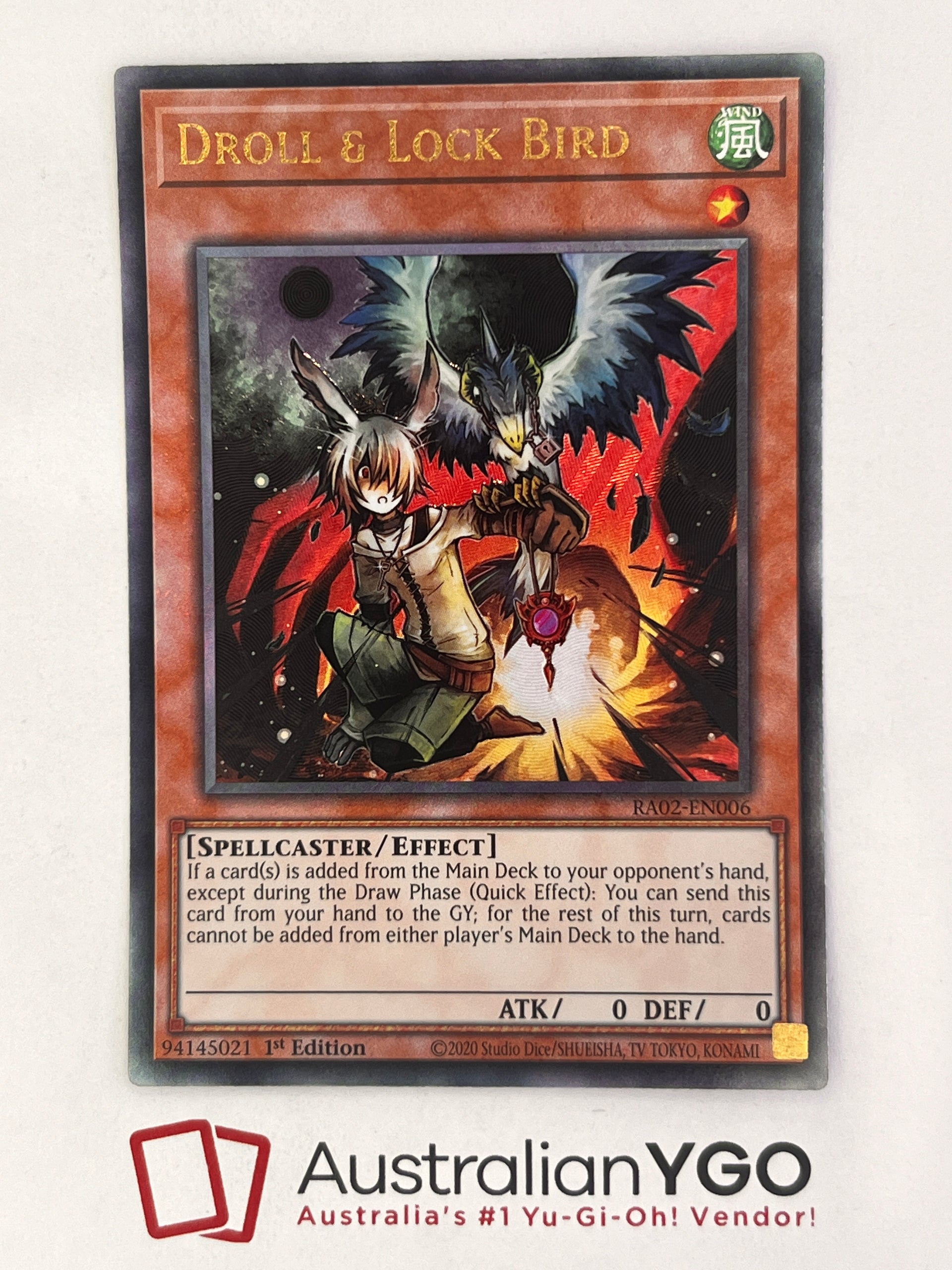 yugioh bird deck DROLL & LOCK BIRD RA02-EN006 (PUR) – Aus Ygo