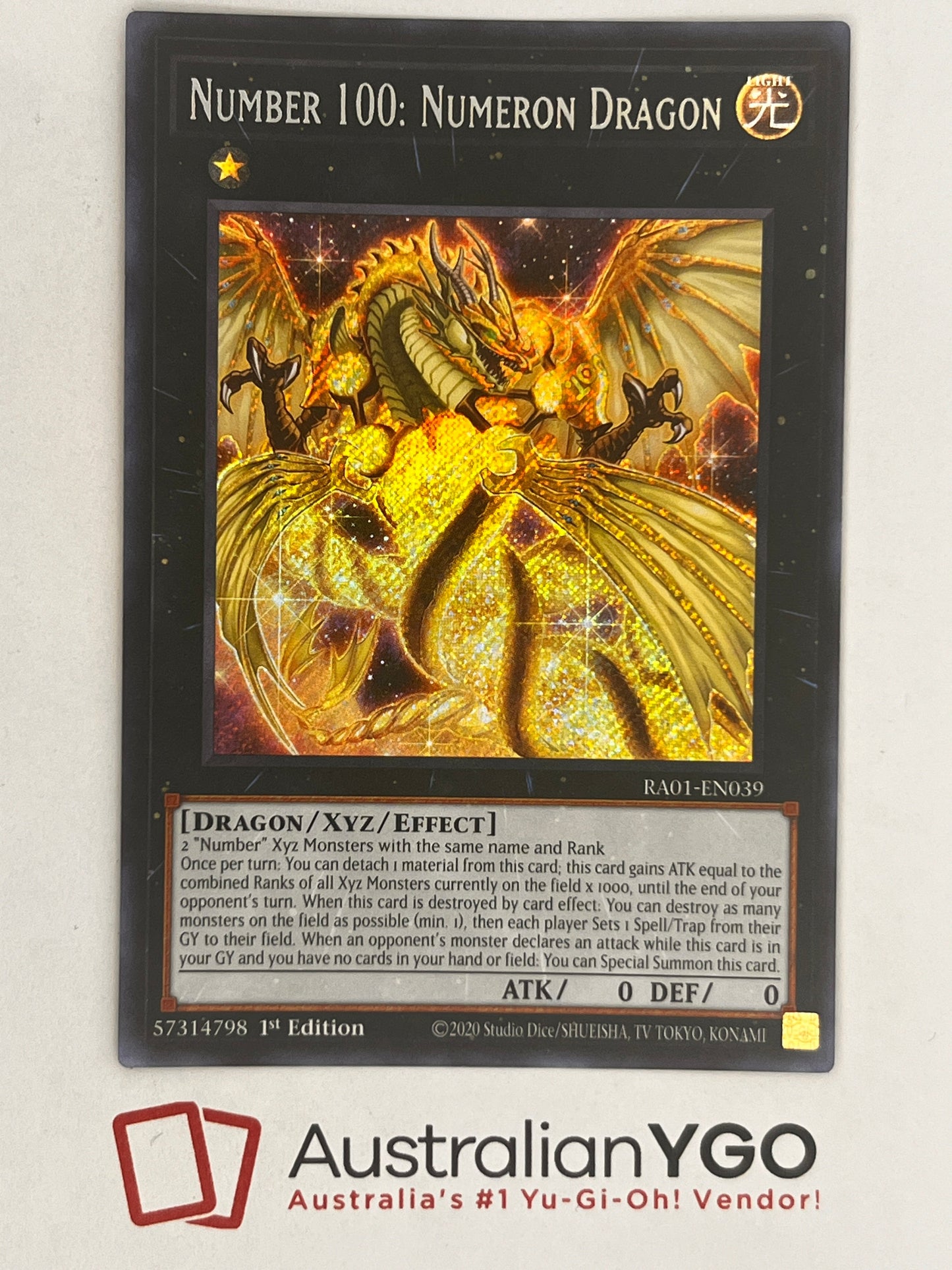 Number 100: Numeron Dragon (American) RA01-EN039