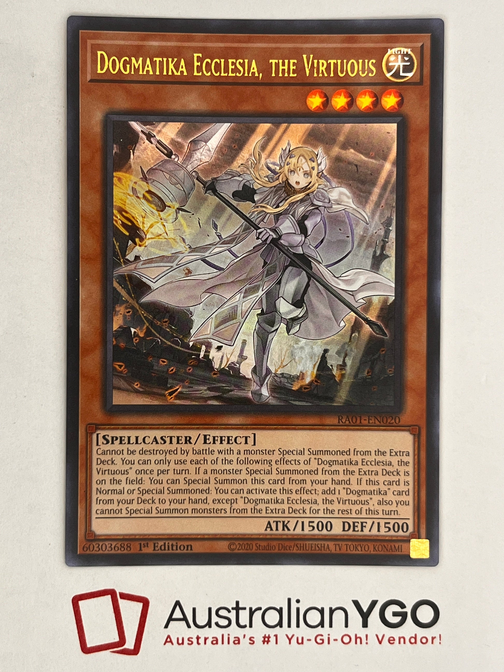 Dogmatika Ecclesia The Virtuous Secret Rare MP21-EN101 Card Yu-Gi-Oh! Dogmatika Ecclesia, The Virtuous - Secret Rare MP21-EN101 (Ungraded, Near Mint) Dogmatika Archetype Card Dogmatika Ecclesia The Virtuous Secret Rare MP21-EN101 Card Yu-Gi-Oh! Dogmatika Ecclesia, The Virtuous - Secret Rare MP21-EN101 (Ungraded, Near Mint) Dogmatika Archetype Card