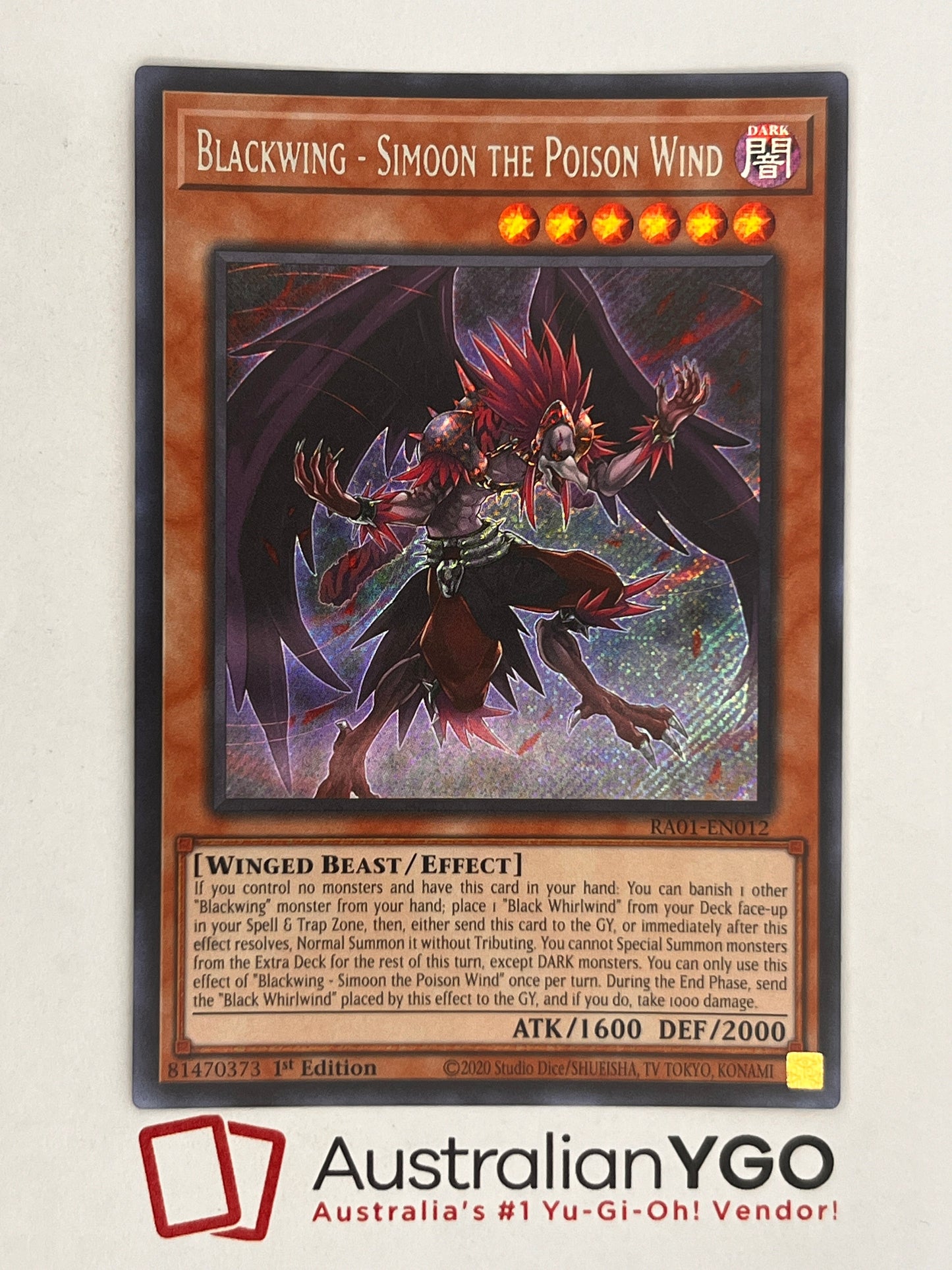 Blackwing - Simoon the Poison Wind (American) RA01-EN012