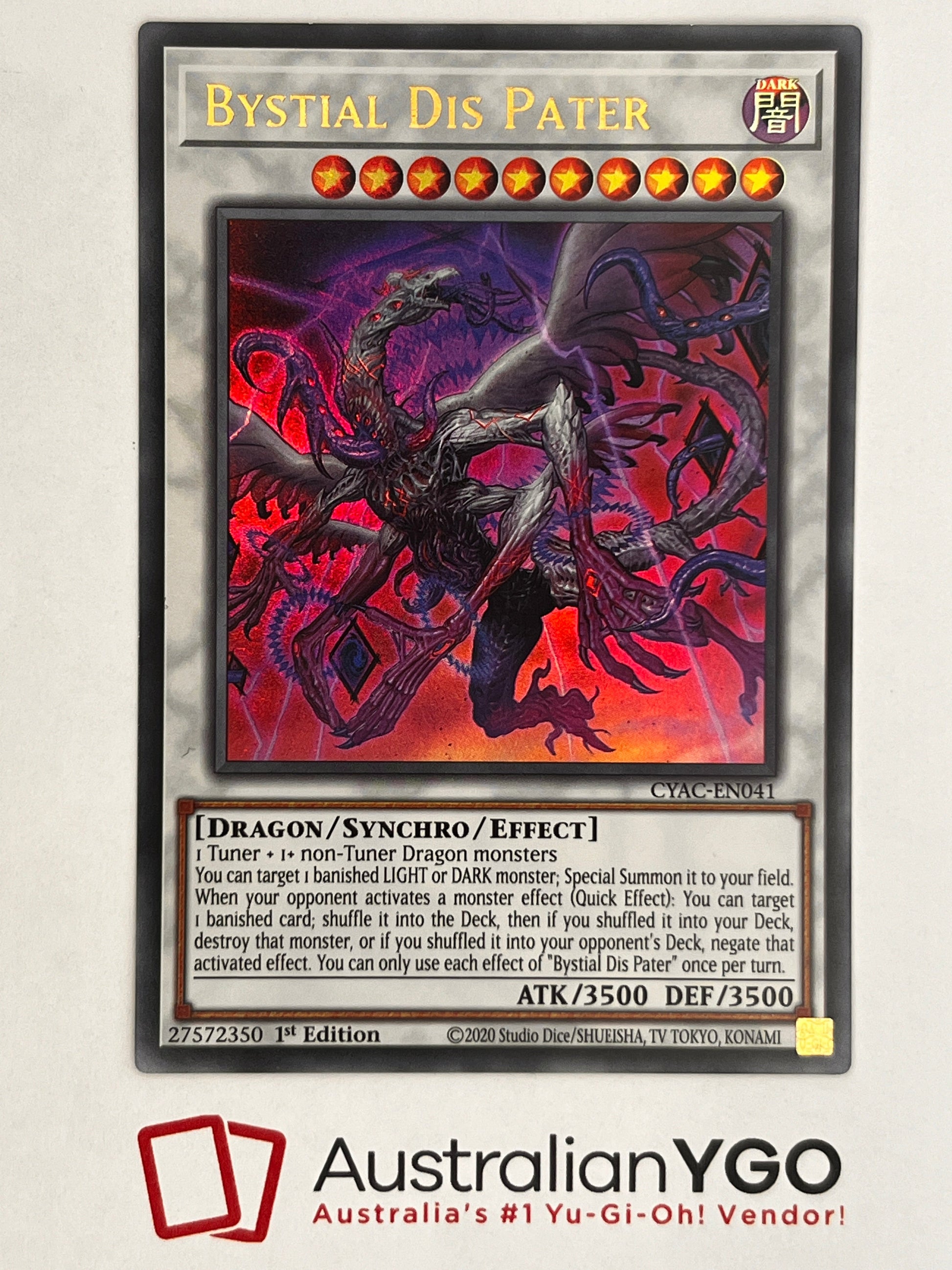 Spiritual Beast Yugioh Yu-Gi-Oh! Card: Bystial Dis Pater - Super Rare CYAC-JP041 (Japanese) YuGiOh Japanese Card Spiritual Beast Yugioh Yu-Gi-Oh! Card: Bystial Dis Pater - Super Rare CYAC-JP041 (Japanese) YuGiOh Japanese Card