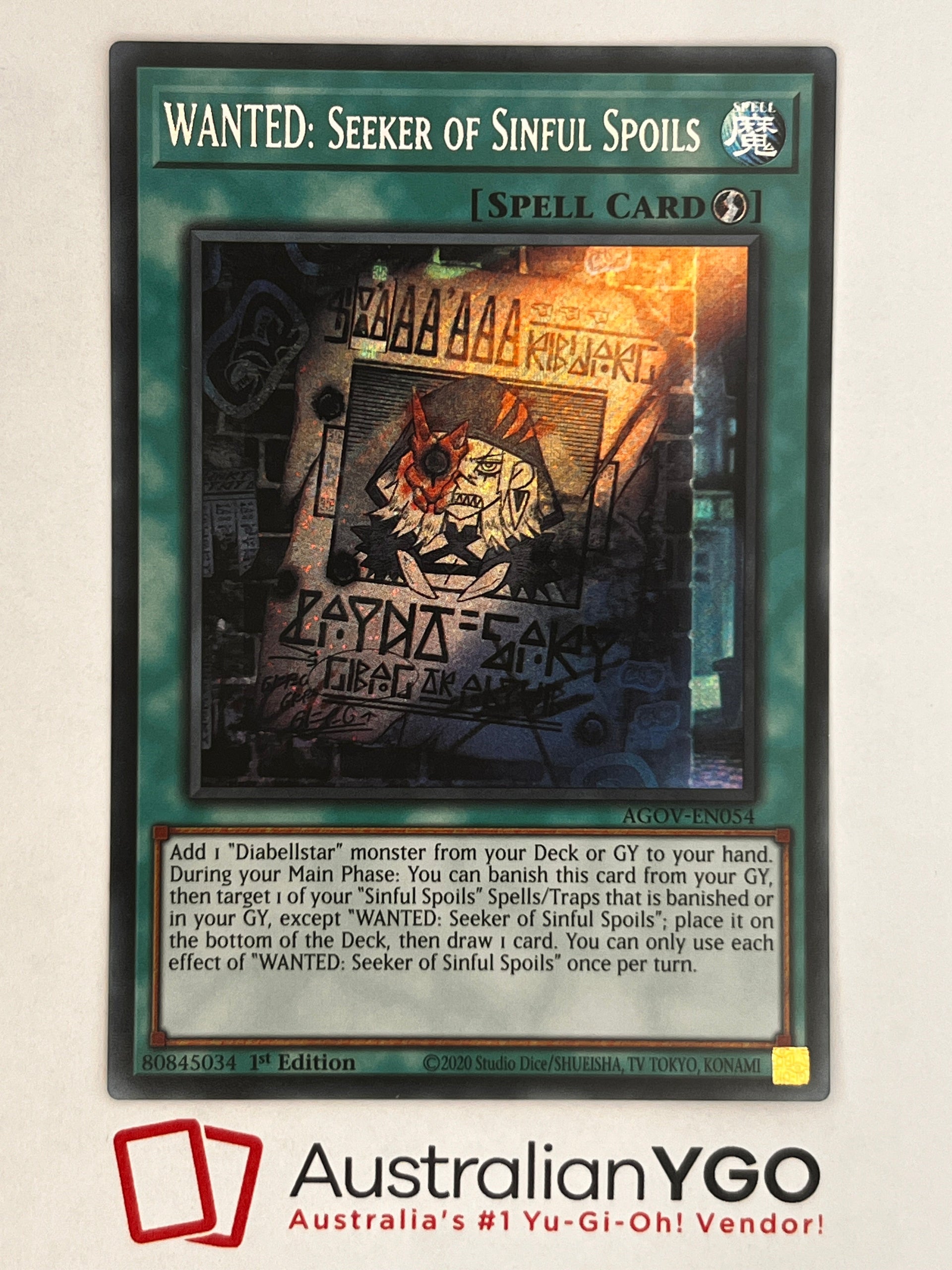 WANTED: Seeker Of Sinful Spoils AGOV-EN054 – Aus Ygo