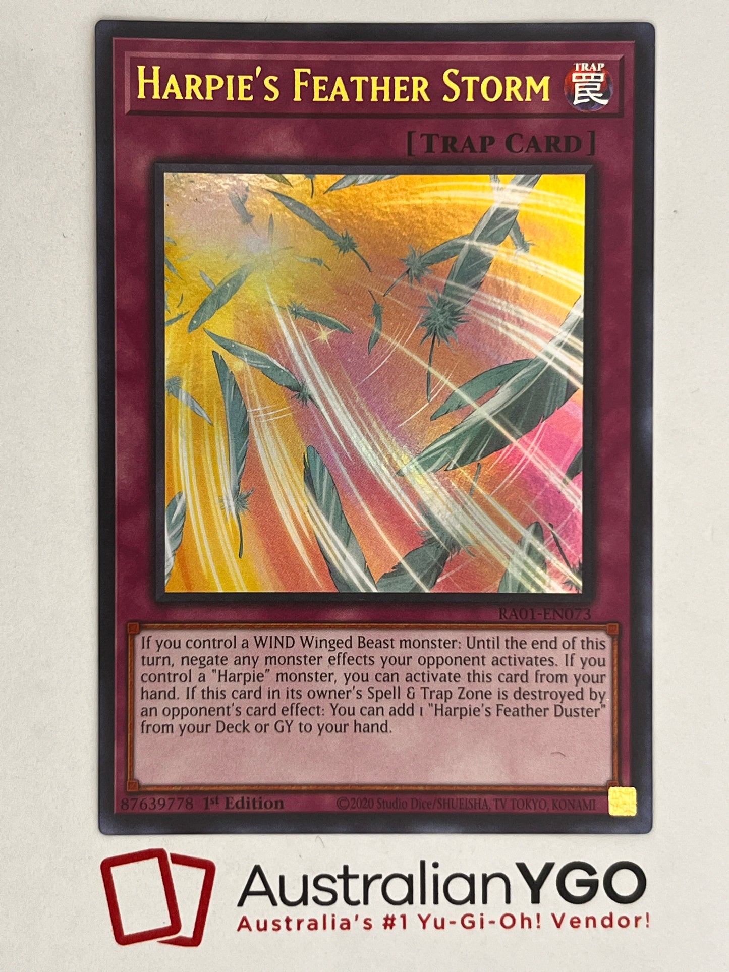 Harpie's Feather Storm (American) RA01-EN073